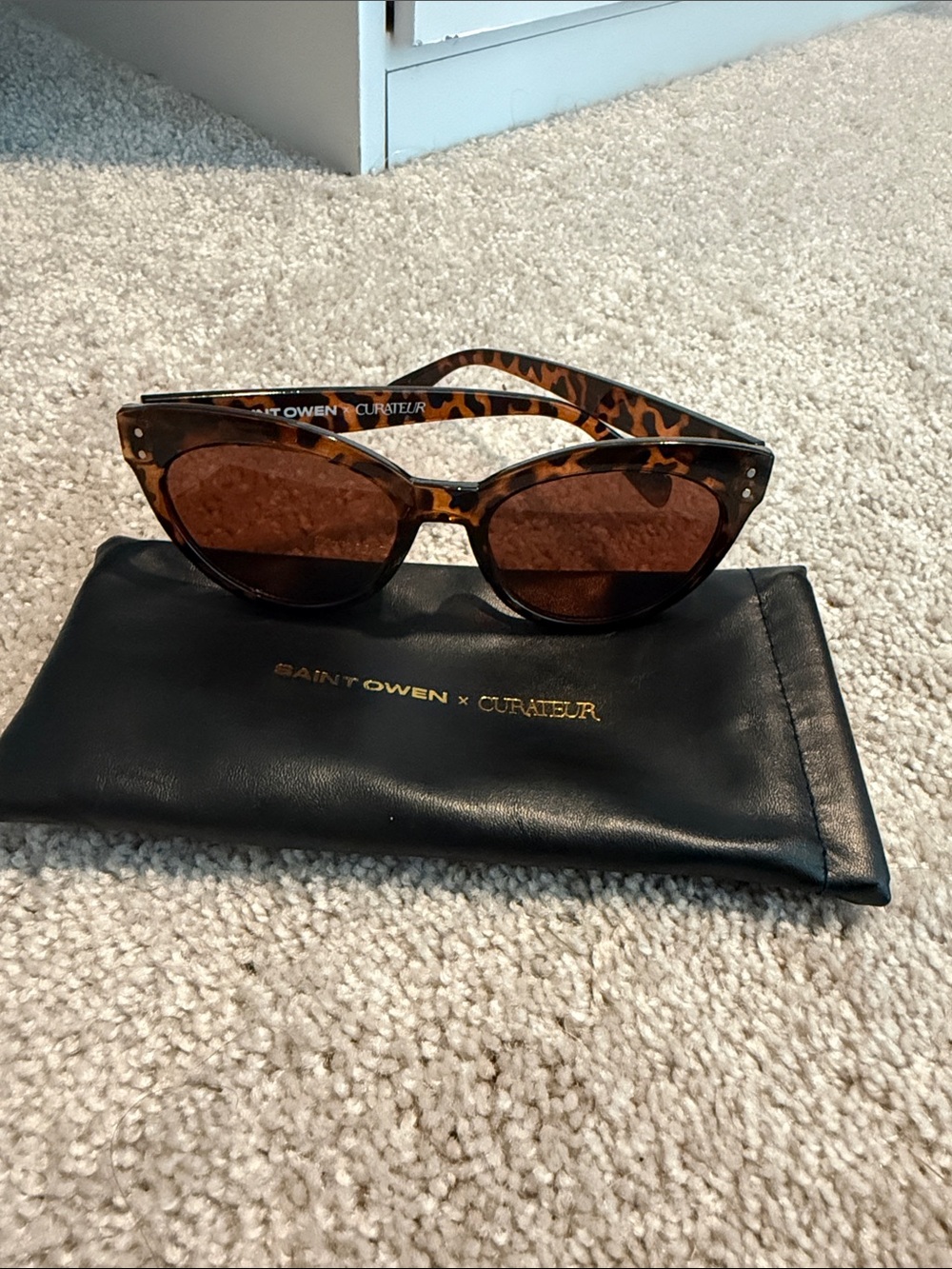 Saint Owen x Curateur WYLDE Tortoise Shell Sunglasses Cat Eyes Retro Sunnies